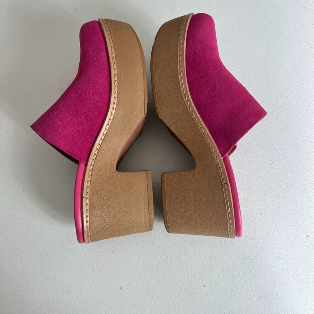 Fitflop Hot Pink Suede Mules Size 5 - Picture 10 of 13
